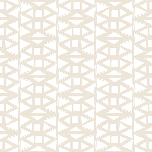Annick   Tribal Geometric   White & Cream