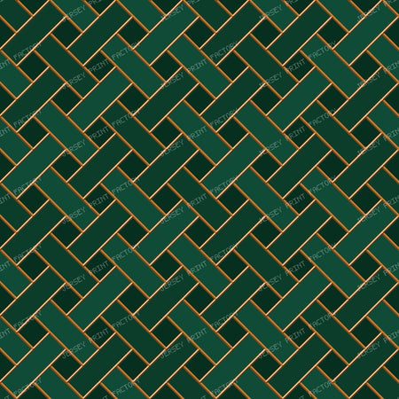 Bronze Stained Glass Weave — Moody Green