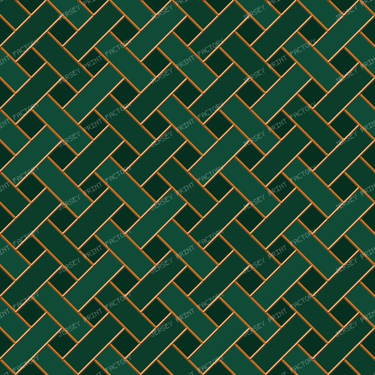 Bronze Stained Glass Weave — Moody Green