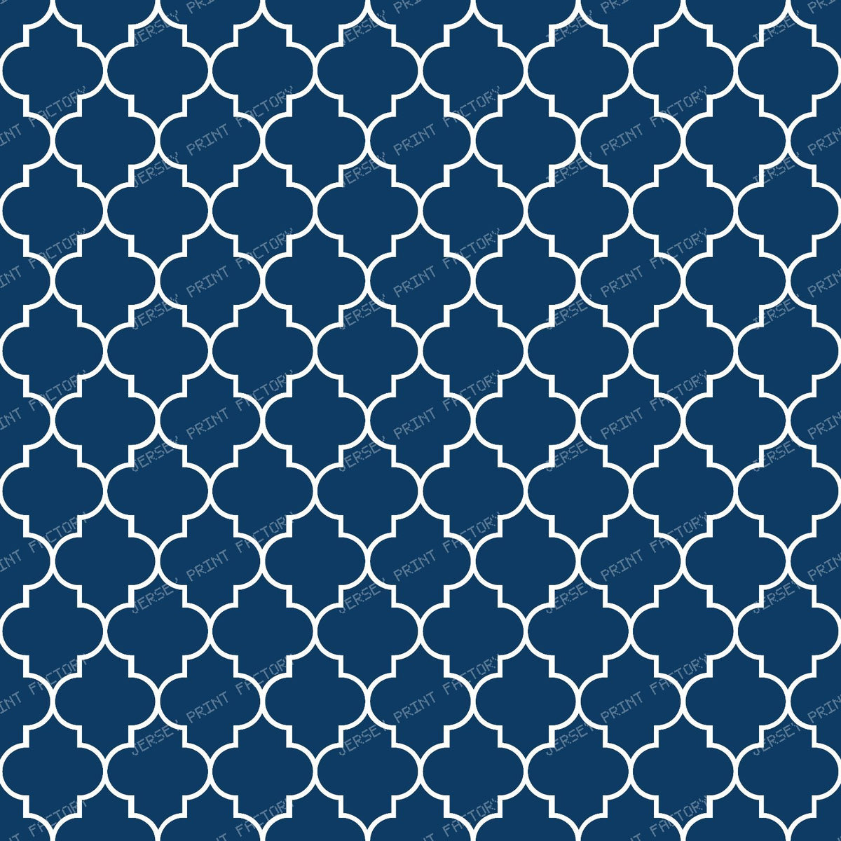 Black And White Latticework, Quatrefoil, Trellis — Navy Blue