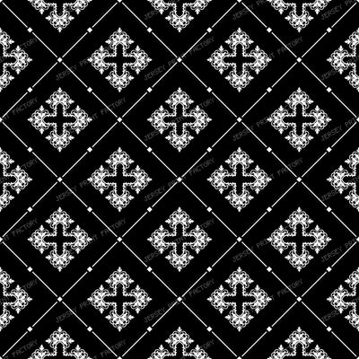 Black And White Damask, French Damask, Baroque Pattern — Black and White 2