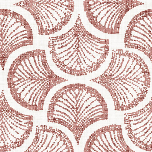 Dove Grey Blue Scallop Arch Geometric — Rust Terracotta Scallop