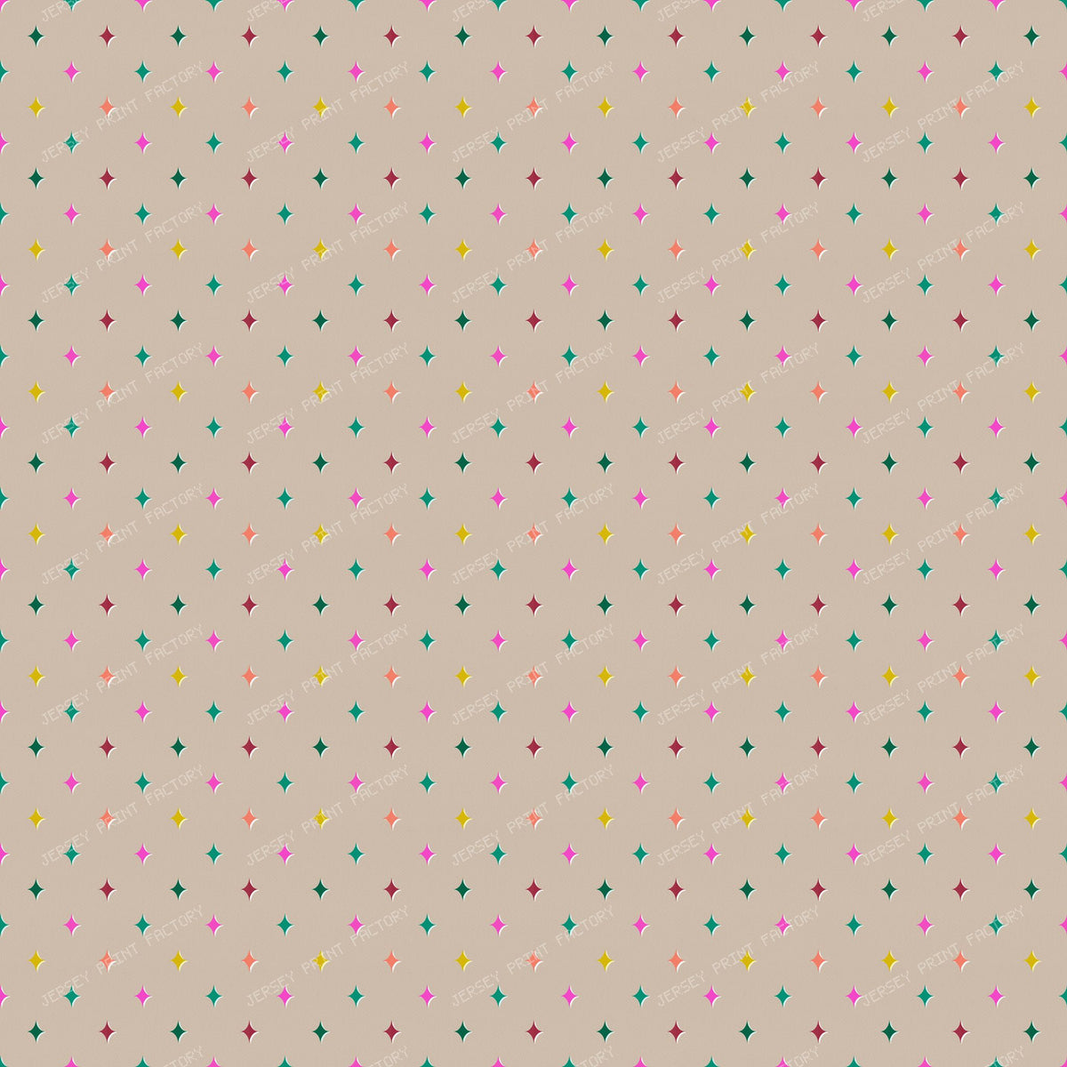 Colourful sparkle stars on Beige
