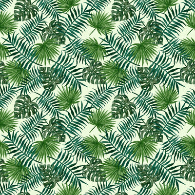 Palm Leaves, Green Leaves, Tropical Pattern