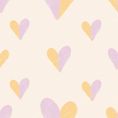 Yellow Mauve Hearts