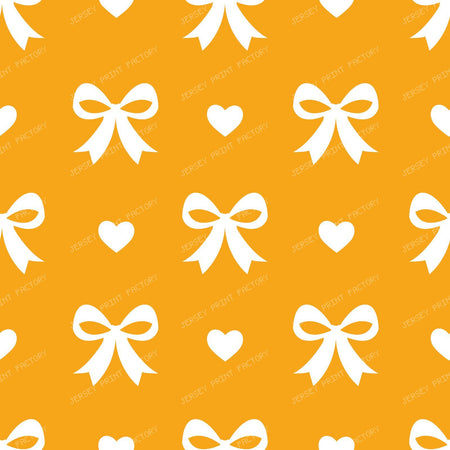 Bow Pattern, Coquette Bow, Ribbon, Cute Bow, White Bow, Hearts, Black — Orange 1