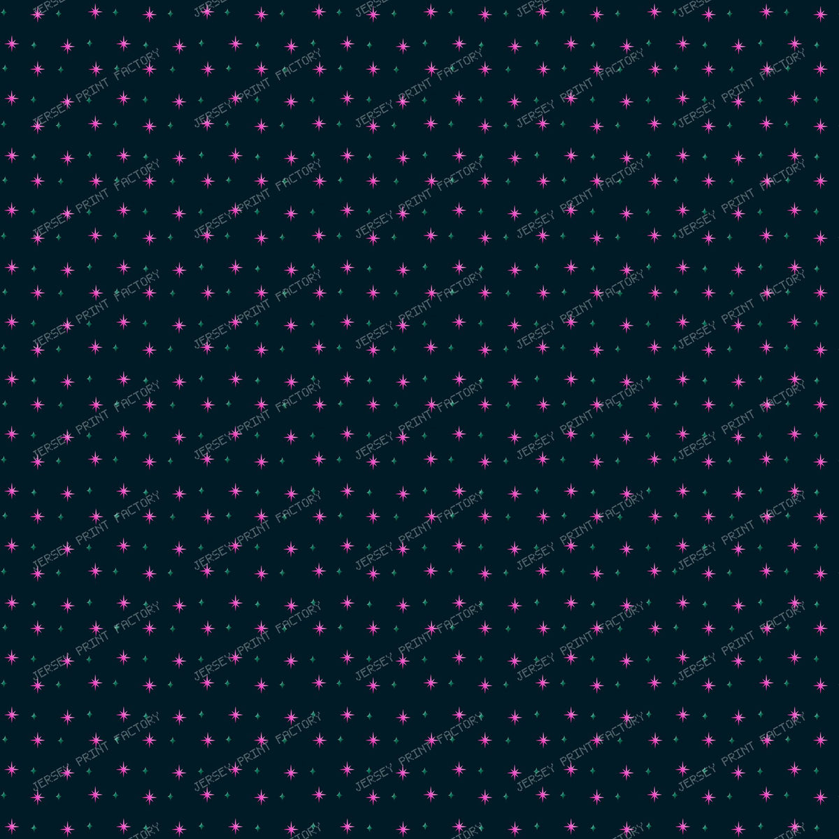 Pink Sparkle & Stars on Deep Blue Black