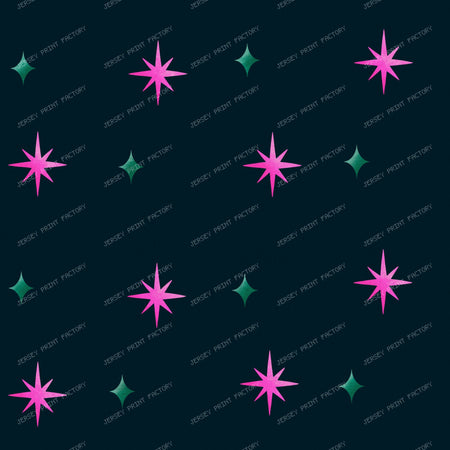 Pink Sparkle & Stars on Purple — Deep Blue Black