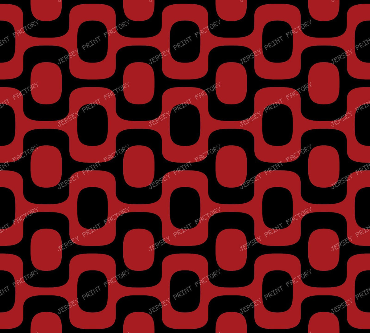 Black and White Ipanema Pattern, Ipanema Sidewalk, Beach Pattern — Red 2