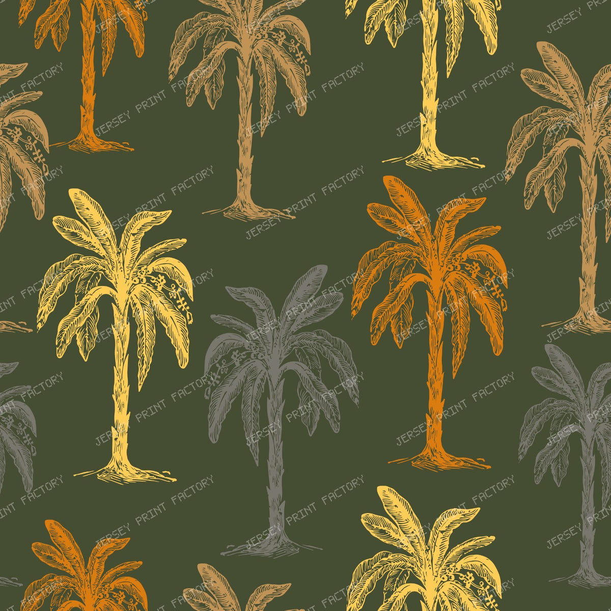 Colorful Palm Trees, Palm Pattern, Tropical Pattern — Colorful 3