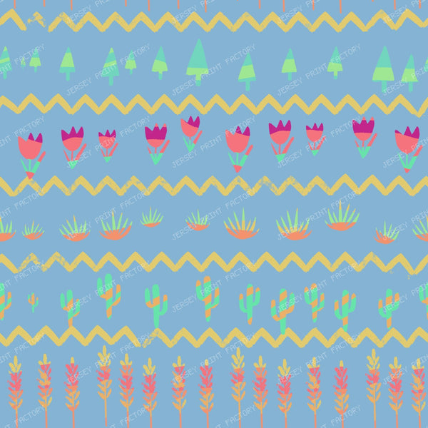 Desert Garden Boho – Teal — Periwinkle