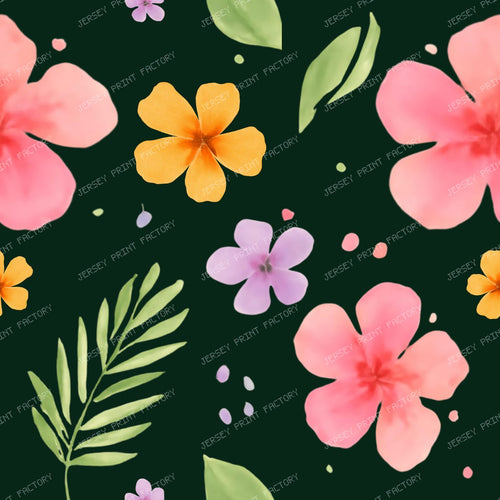 Tropical Floral watercolor style