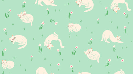 Playful Garden Cats