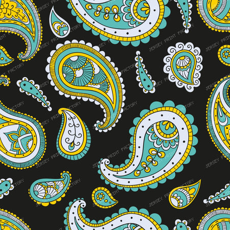 Blue Paisley, Persian Paisley, Paisley Pattern — Colorful 26