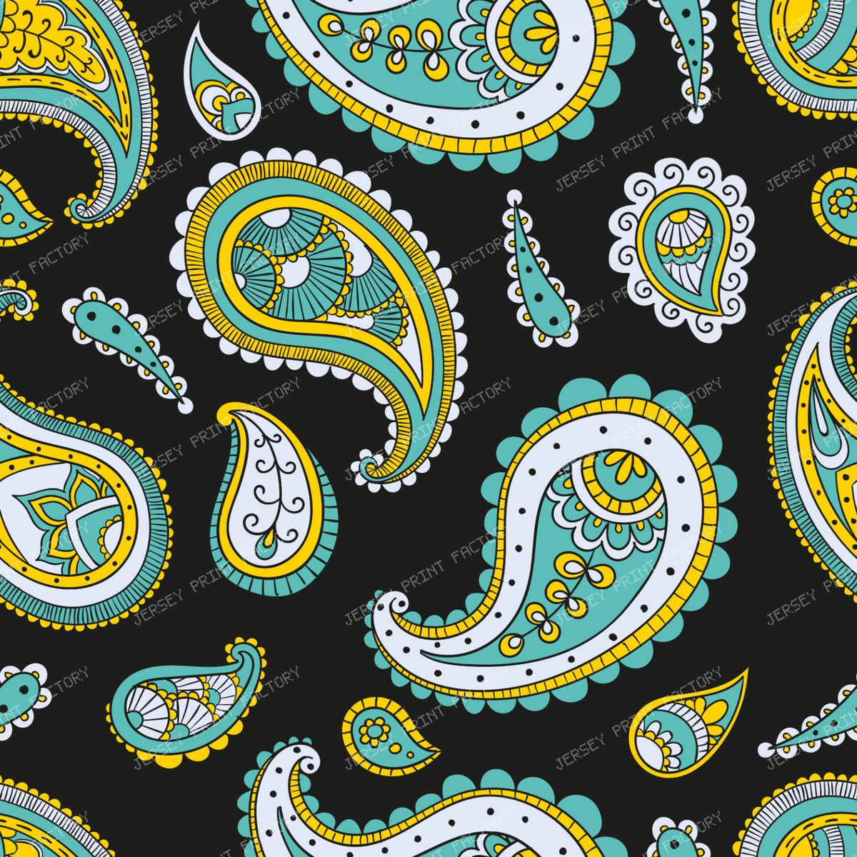 Blue Paisley, Persian Paisley, Paisley Pattern — Colorful 26