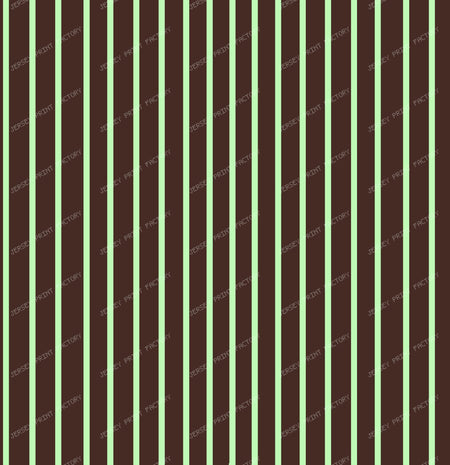 Mint Green Thin Stripes on Chocolate Brown