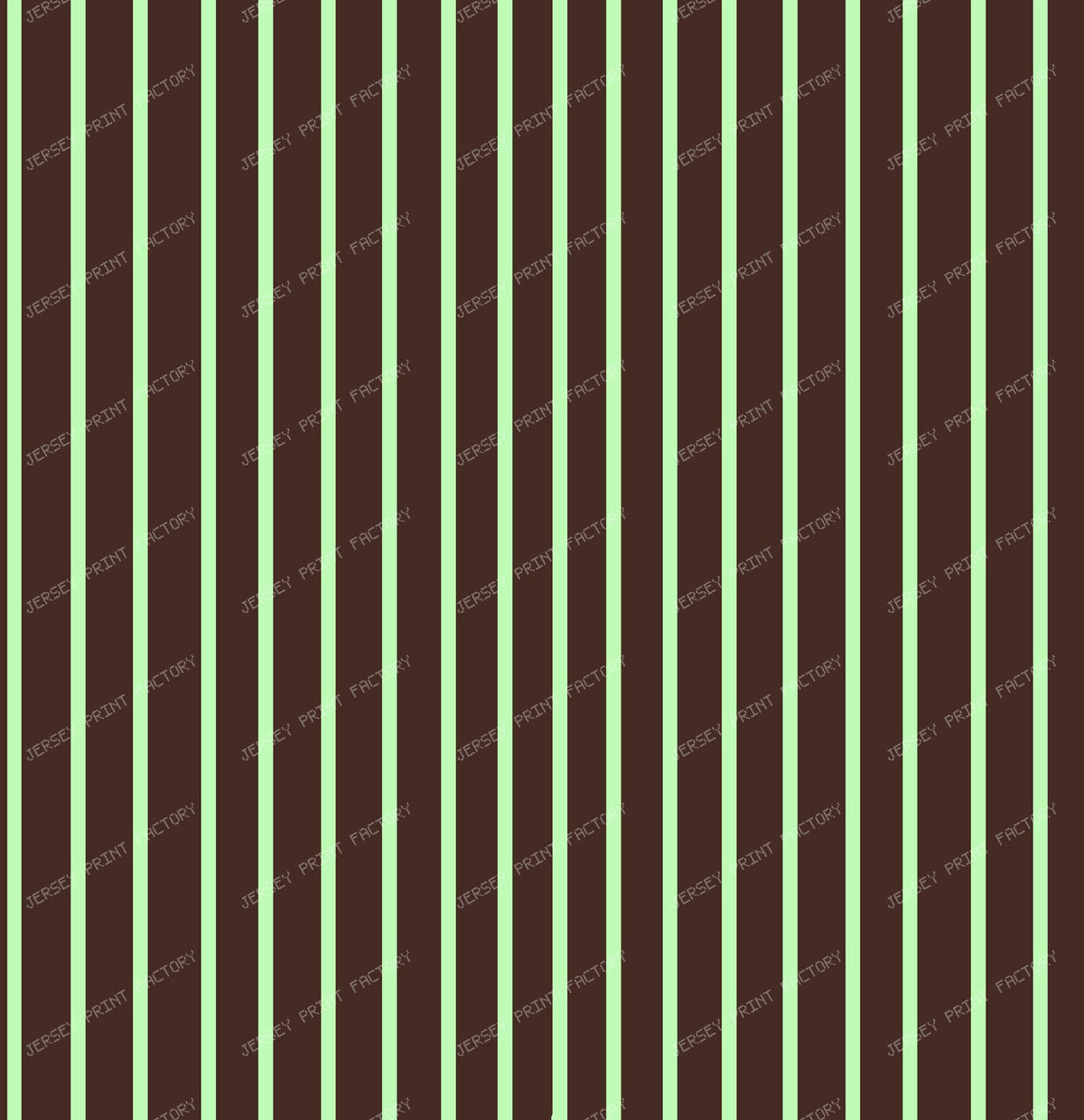 Mint Green Thin Stripes on Chocolate Brown