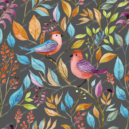 2026 PJP 100 — 60 A rainbow inspired folk art bird print - Black