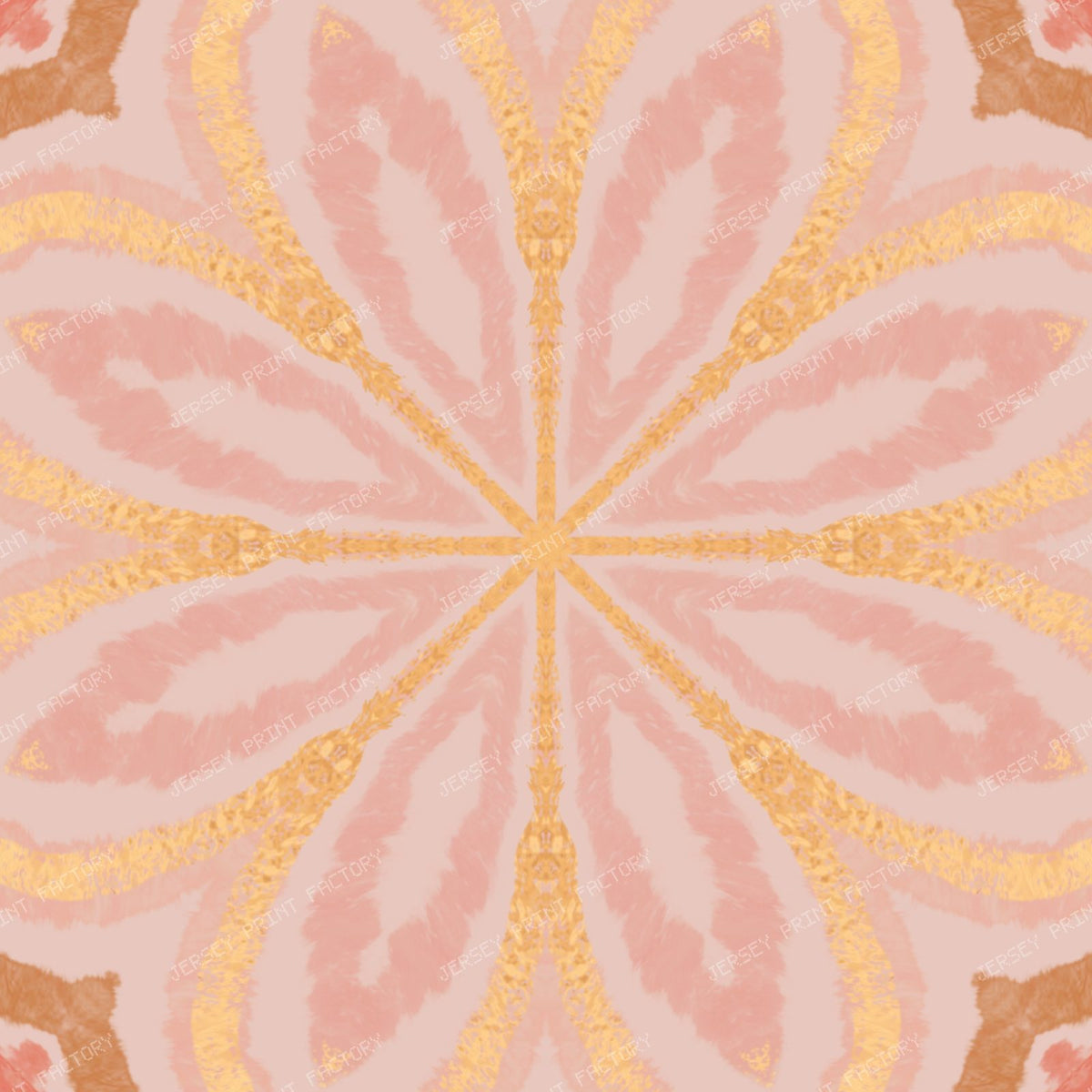 Blush Pink & Gold Abstract Mandala