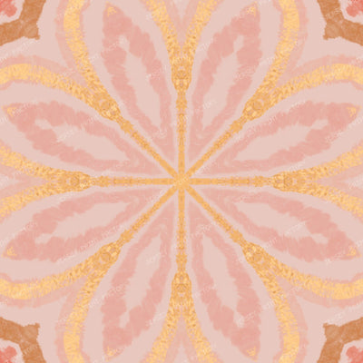 Blush Pink & Gold Abstract Mandala