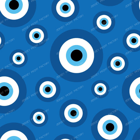 Evil Eye Pattern, Turkish Eye, Mati, Mataki, Hamsa, Nazar Talisman — Navy Blue