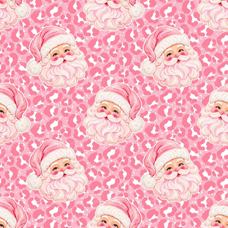 Pink Christmas Santa Leopard