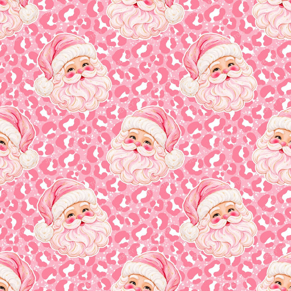 Pink Christmas Santa Leopard