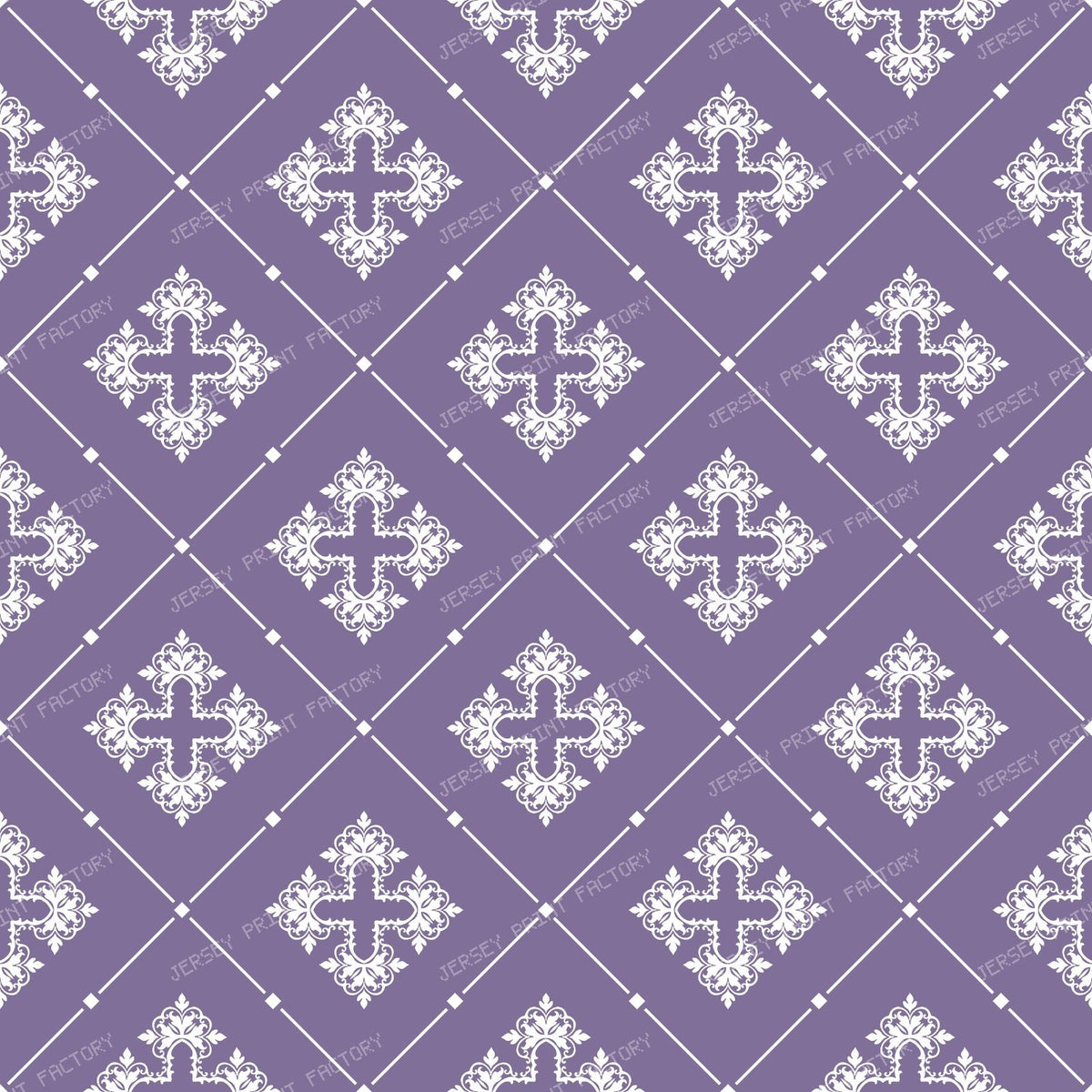 Black And White Damask, French Damask, Baroque Pattern — Purple 2
