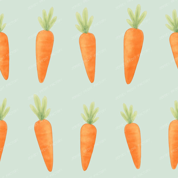 Watercolor sweet carrots on a mint ground
