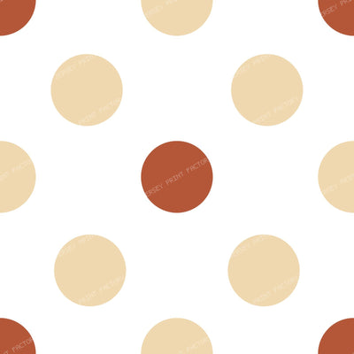 Large fall polka dots red and white — Beige and red