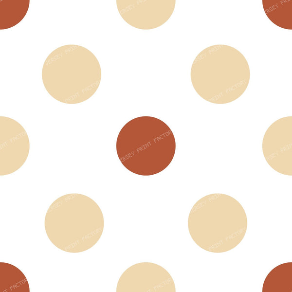 Large fall polka dots red and white — Beige and red