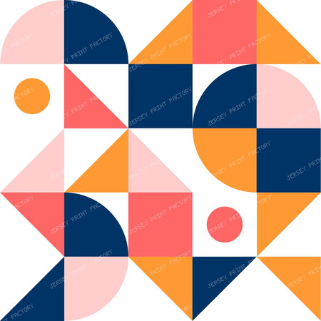 Colorful Bauhaus Pattern, Retro Pattern, Geometric Pattern — Colorful 7