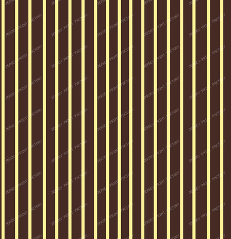 Buttermilk Yellow Thin Stripes on Brown