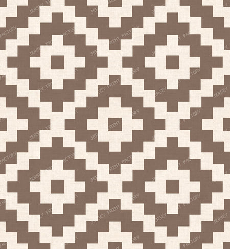 Western Tribal Aztec Diamonds - Boho Interior Geometric - Charcoal Gray — Chocolate Brown