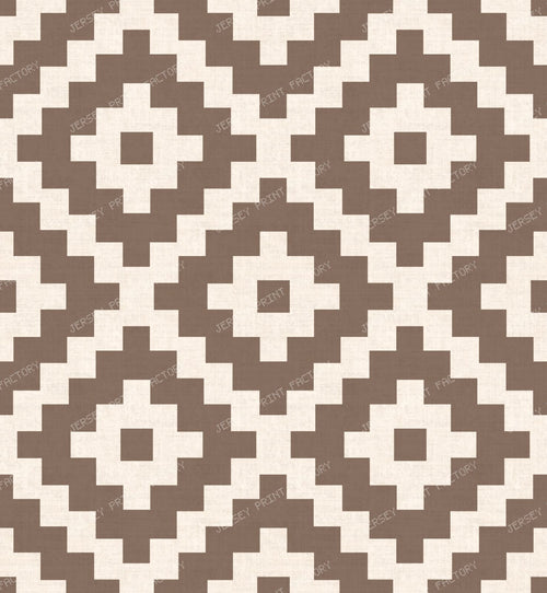 Western Tribal Aztec Diamonds - Boho Interior Geometric - Charcoal Gray — Chocolate Brown