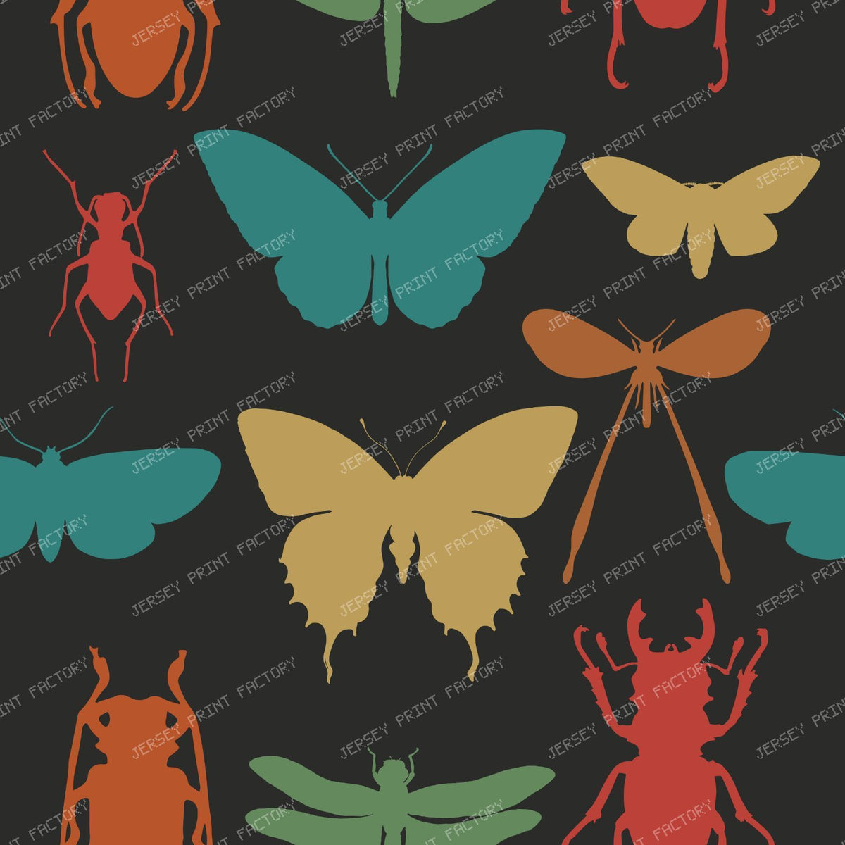 Pattern Of Insects, Butterfly, Moth, Dragonfly, Stag Beetle