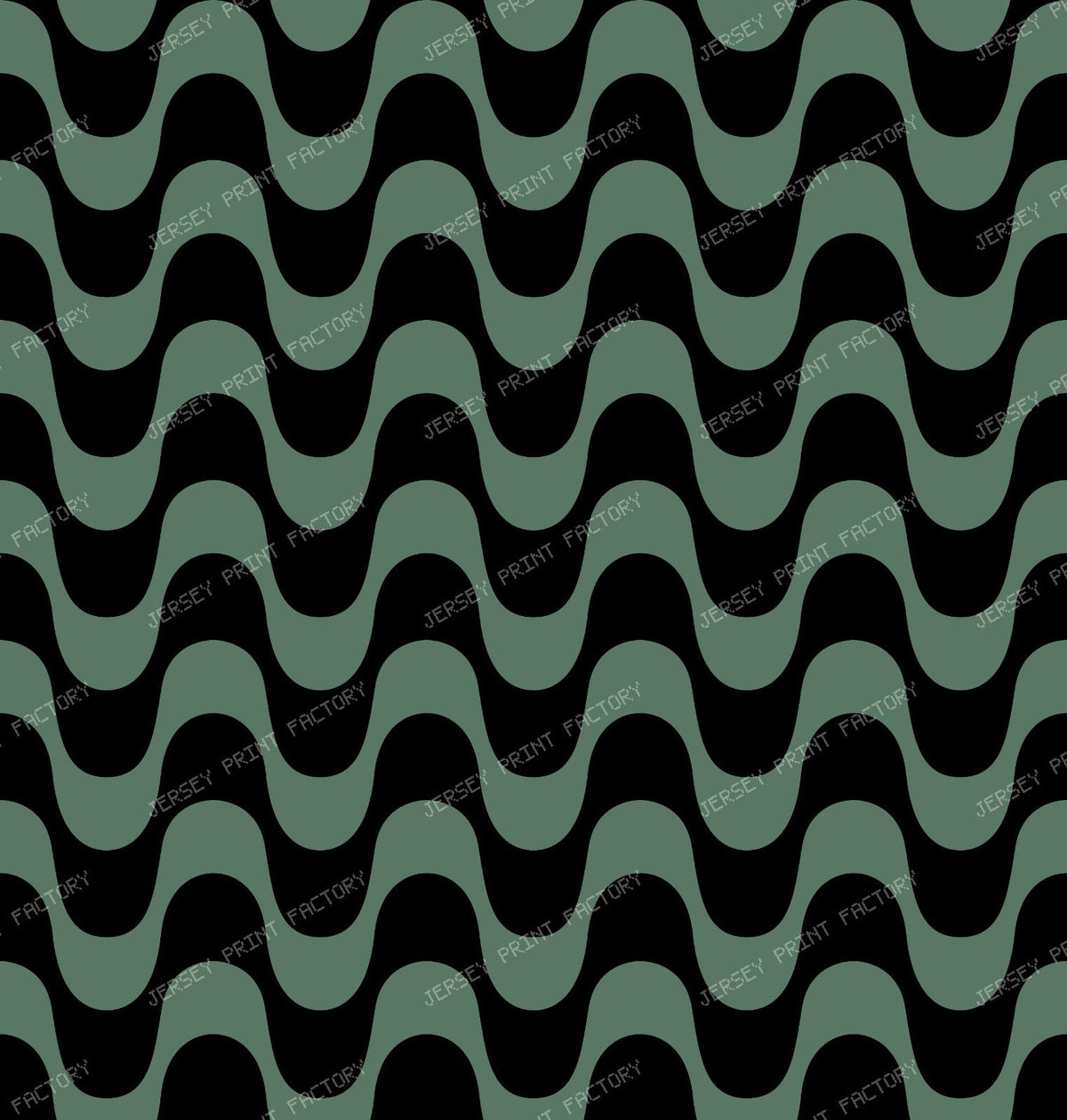 Black and White Copacabana Pattern, Copacabana Sidewalk, Beach Pattern — Green 4