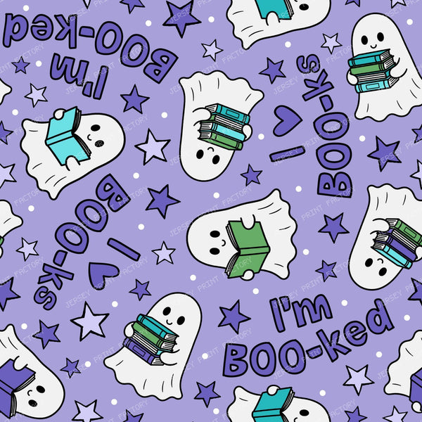 I Love BOOks Bookish Book Reading Ghosts In Purple