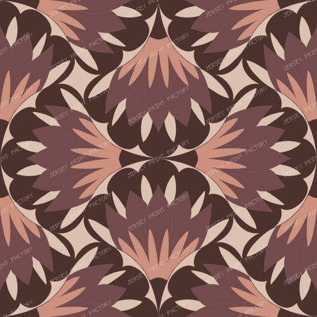 Art Decor Floral Geometric in Blush and Burgundy