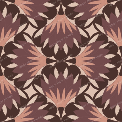 Art Decor Floral Geometric in Blush and Burgundy