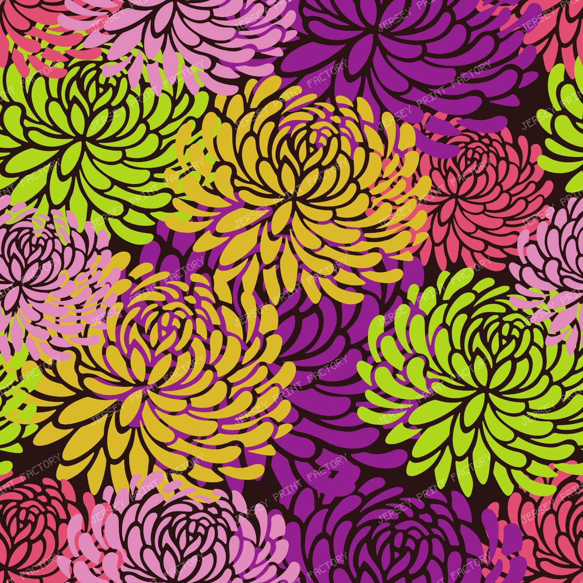 Blue Dahlia, Brown Dahlia, Floral Pattern, Dahlia Pattern — Colorful 9