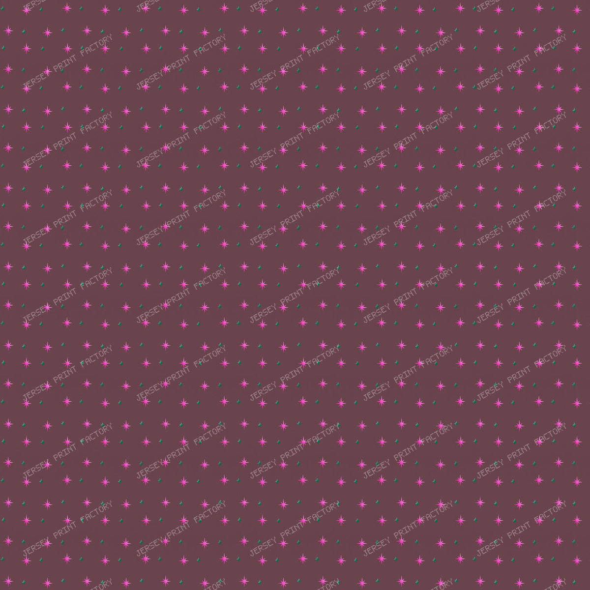 Pink Sparkle & Stars on Muted red