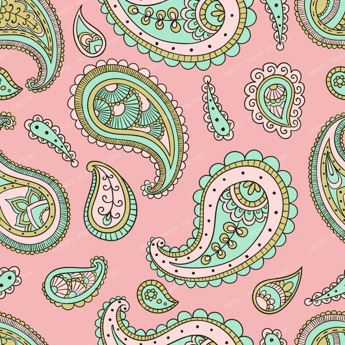 Blue Paisley, Persian Paisley, Paisley Pattern — Colorful 32