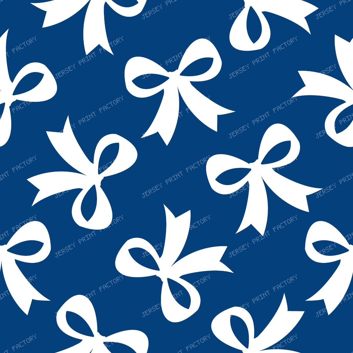 Bow Pattern, Coquette Bow, Ribbon, Cute Bow, White Bow, Black — Navy Blue 2