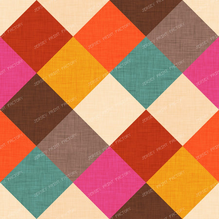 Retro Diamond Tile  Hot Pink