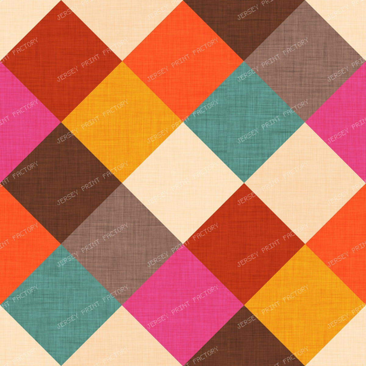 Retro Diamond Tile  Hot Pink