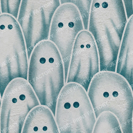Inky Blue Ghosts Spooky Halloween
