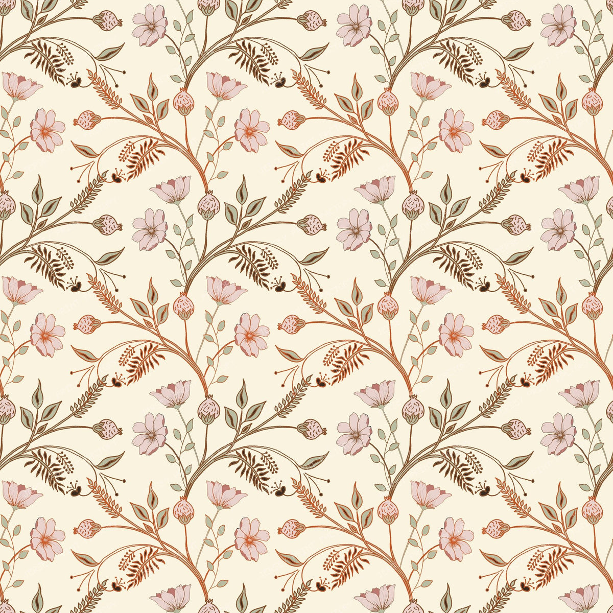 Cosmos  Chintz -  Cream