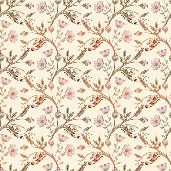 Cosmos  Chintz -  Cream