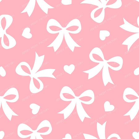 Bow Pattern, Coquette Bow, Ribbon, Cute Bow, White Bow, Hearts, Black — Pink 2
